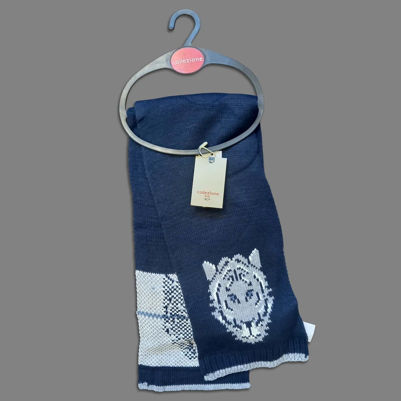 عکس شماره 3 : شال گردن بافتنی مردانه کولزیون طرح ببر کد 61400