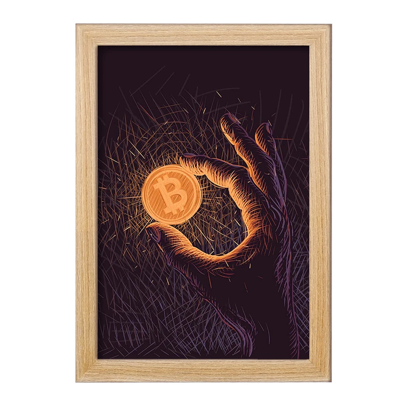 تابلو خندالو مدل بیت کوین (Bitcoin) کد F2493