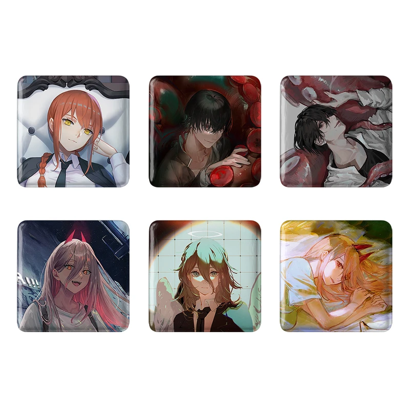 مگنت خندالو طرح انیمه مرد اره ای Chainsaw Man کد 1362B مجموعه 6 عددی