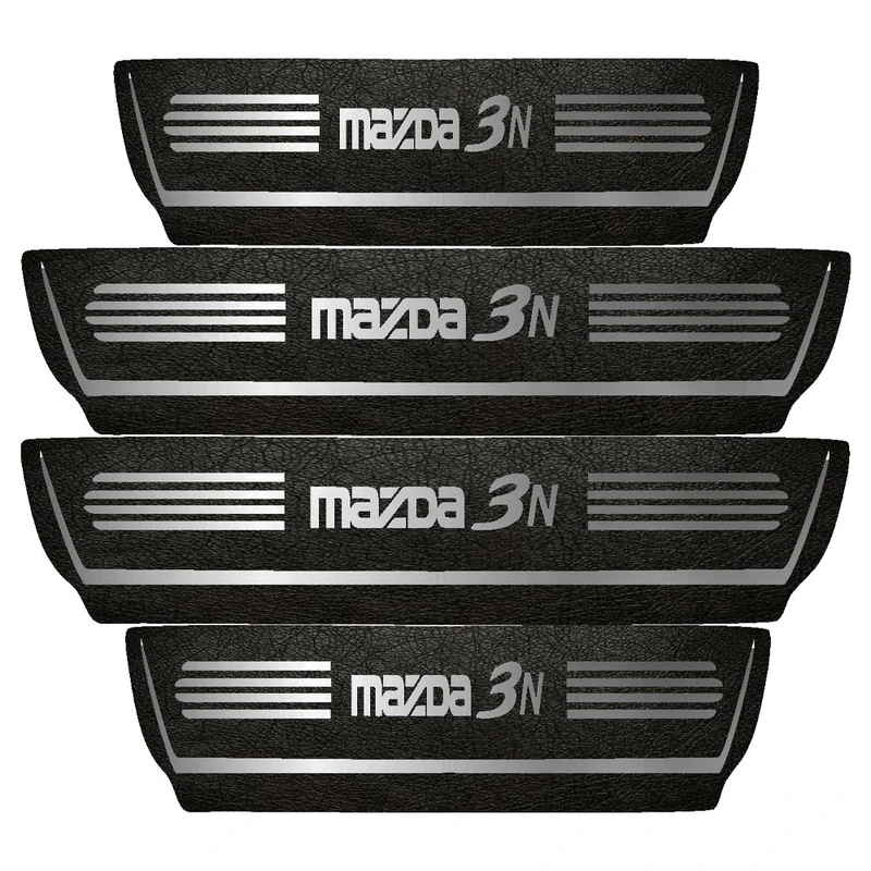  برچسب پارکابی خودرو مهدیار طرح چرم کد pka1043 مناسب برای مزدا 3 بسته 4 عددی