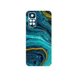MAHOOT Turquoise marblewith golden streaks Cover Sticker for Xiaomi Redmi Note 11S
