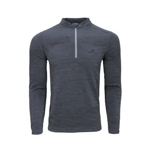 تی شرت ورزشی مردانه مدل نیم زیپ لایه میانی کد 02