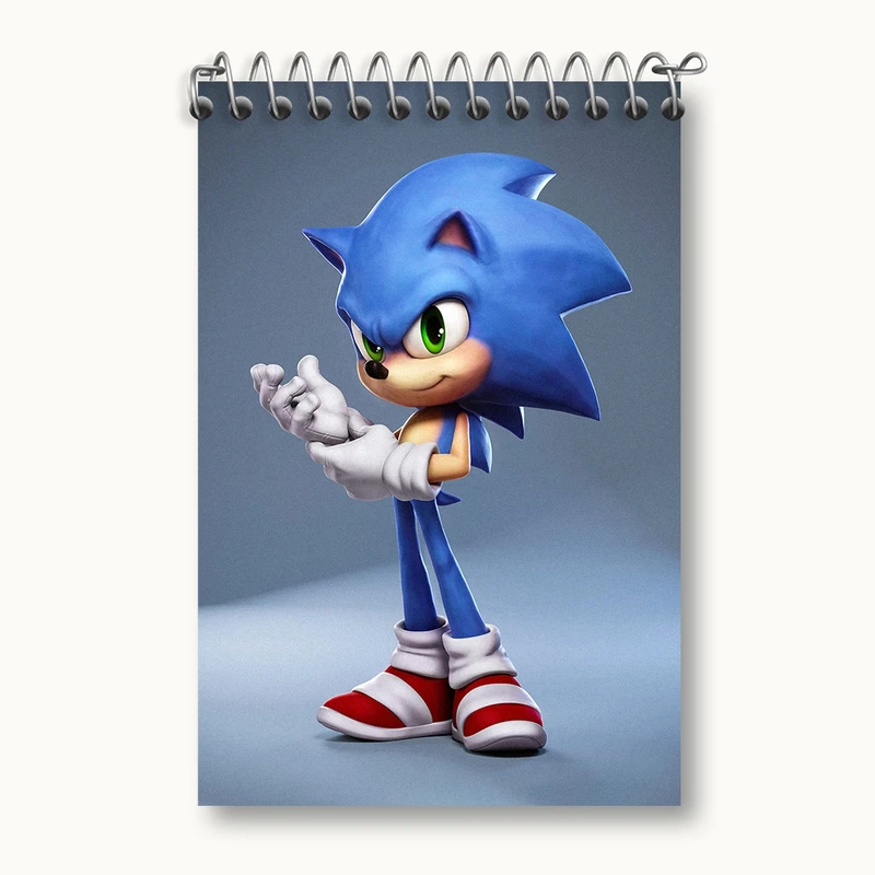 دفتر یادداشت 50 برگ خندالو مدل سونیک (Sonic) کد F383