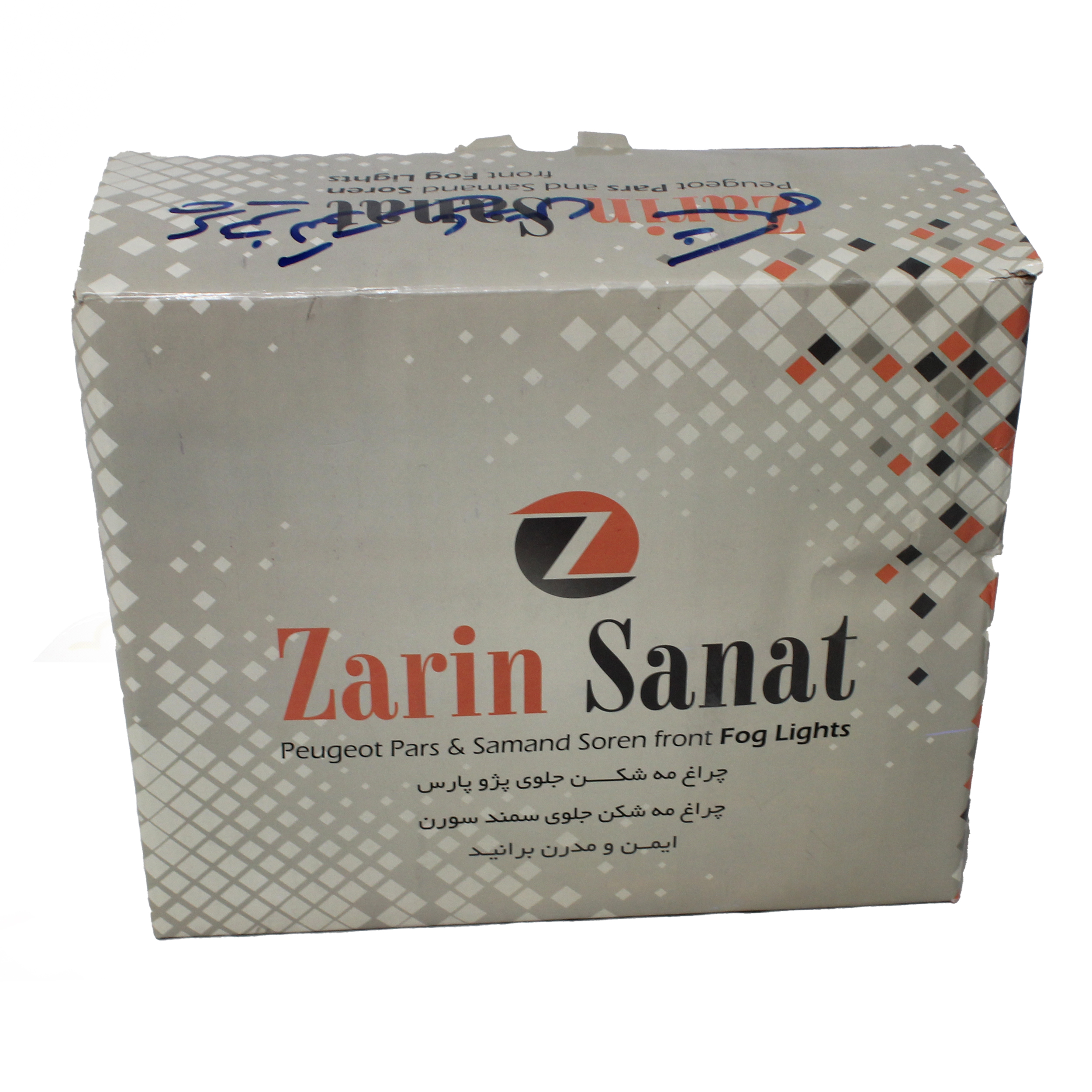 چراغ مه شکن خودرو زرین صنعت مدل R+L مناسب برای پژو پارس بسته دو عددی