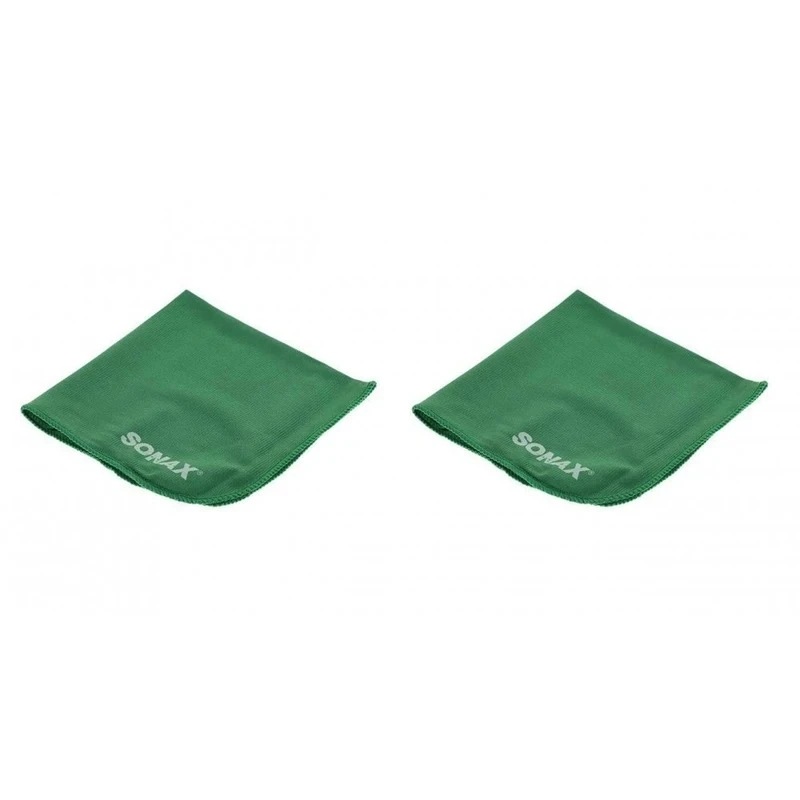 دستمال شیشه میکرو فایبر سوناکس مدل 8789 سایز 38×38 مجموعه دو عددی