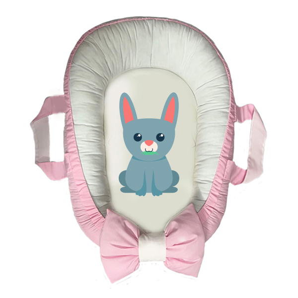 سرویس خواب سه تکه نوزاد مدل گارد محافظ دار طرح خرگوش کد 0014