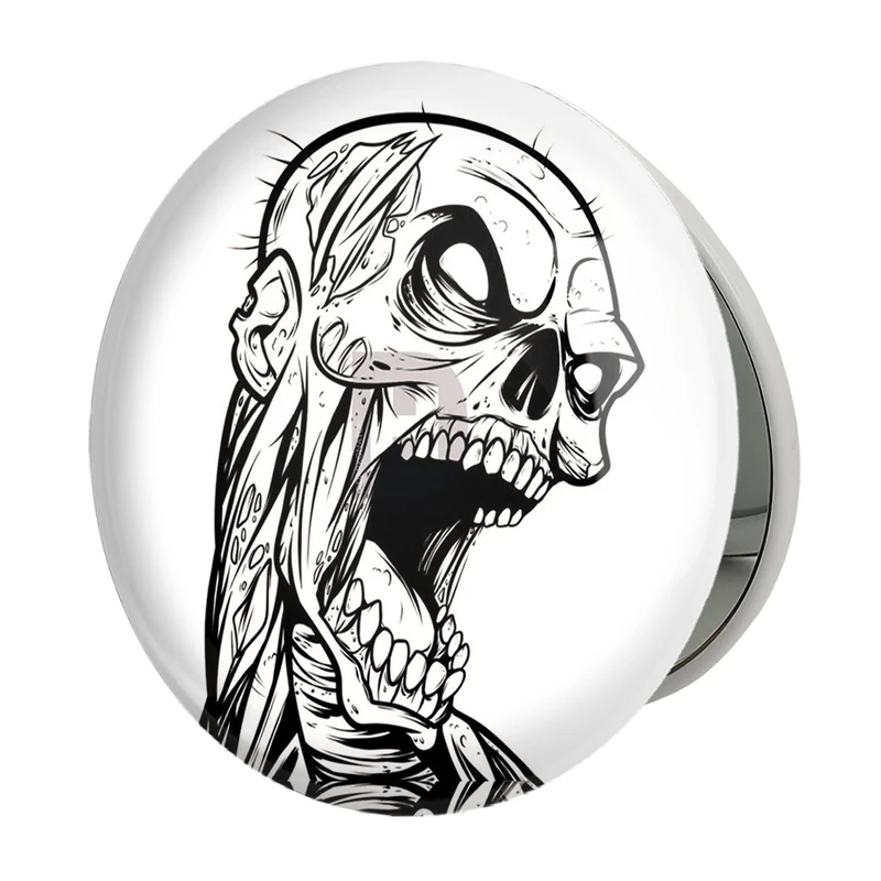 آینه جیبی خندالو طرح اسکلت Skleton مدل تاشو کد 1206 