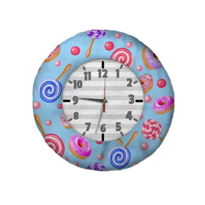 ساعت دیواری کودک شمسه نگار مدل شکلات