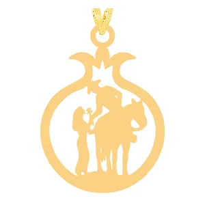 آویز گردنبند طلا 18 عیار زنانه کرابو مدل یلدا Kr31721