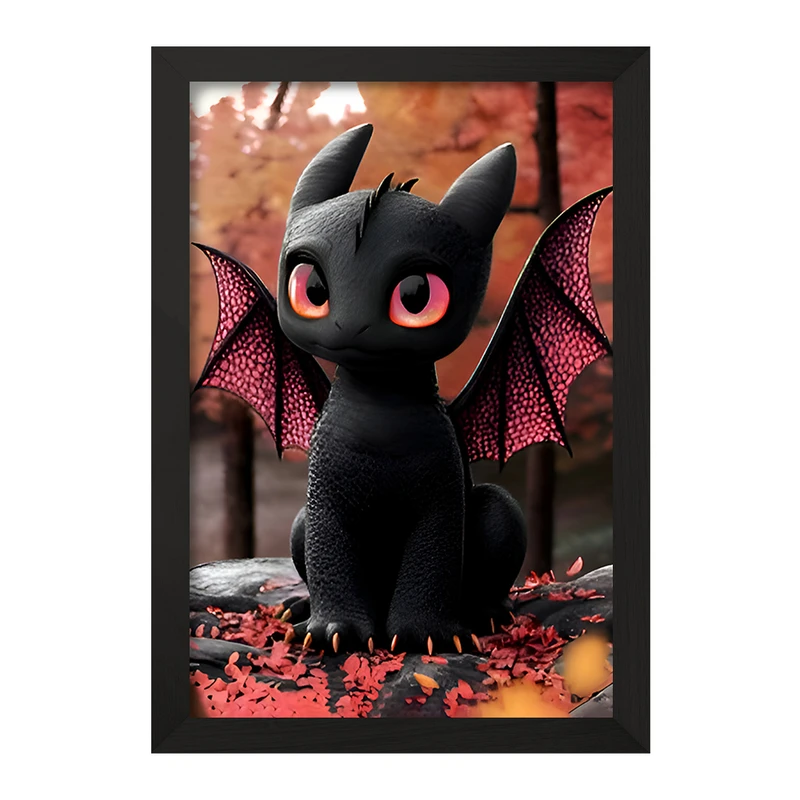 تابلو خندالو مدل اژدهای سیاه کد F9539