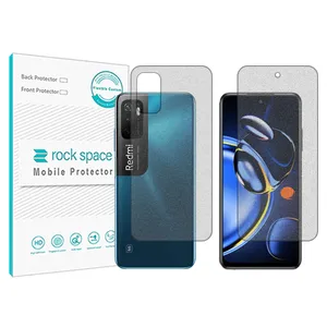 Matte Rockspace HyMTT screen protector suitable for the Xiaomi Redmi 11SE mobile phone along with the back of the phone