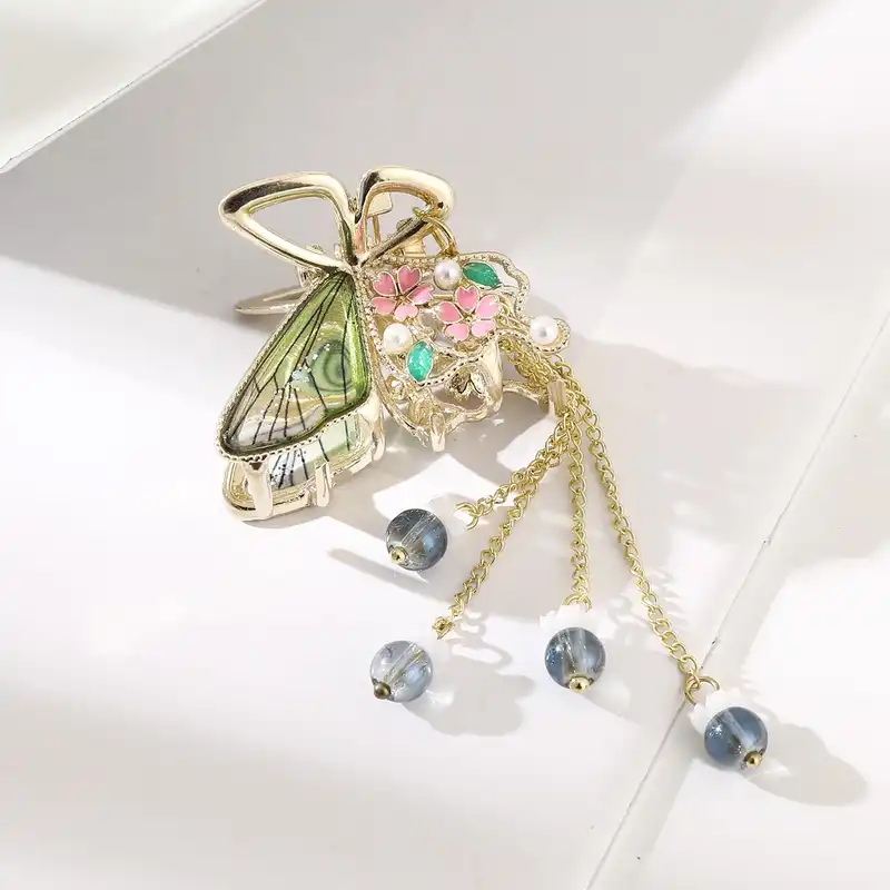 کلیپس مو زنانه مدل آویز دار طرح پروانه ای کد 105001628