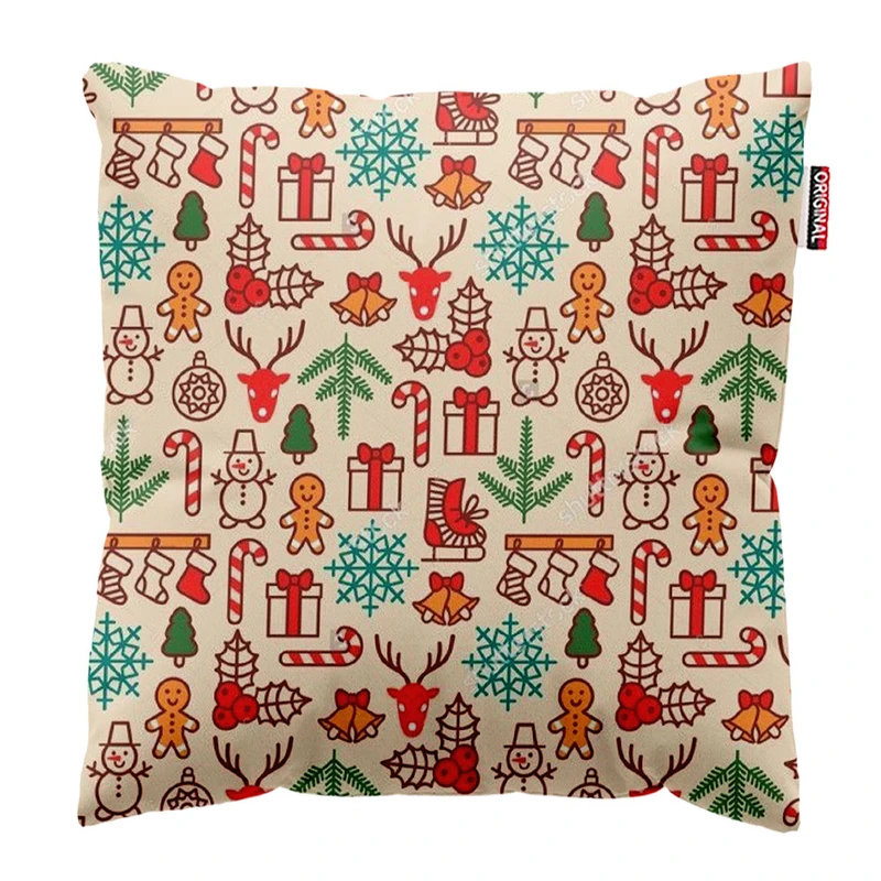 کوسن پاد آفرین طرح کریسمس کد 2649 سایز 30*30 سانتی متر