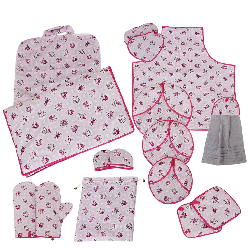 سرویس لوازم پارچه ای آشپزخانه 16 تکه مدل مهر ماه سرویس لوازم پارچه ای آشپزخانه 16 تکه مدل مهر ماه