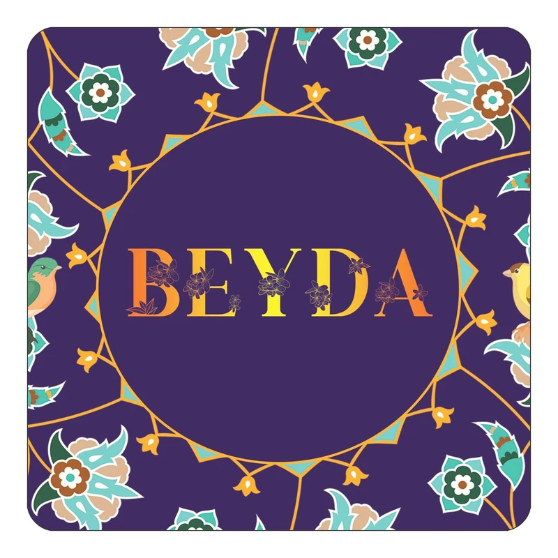 مگنت کاکتی طرح اسم بیدا beyda مدل گل و بلبل کد mg12447