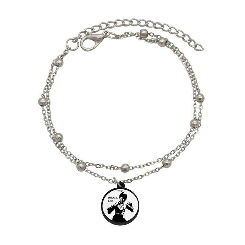 پابند زنانه ناکسیگو مدل شب تاب طرح بروس لی کد LB7417 پابند زنانه ناکسیگو مدل شب تاب طرح بروس لی کد LB7417