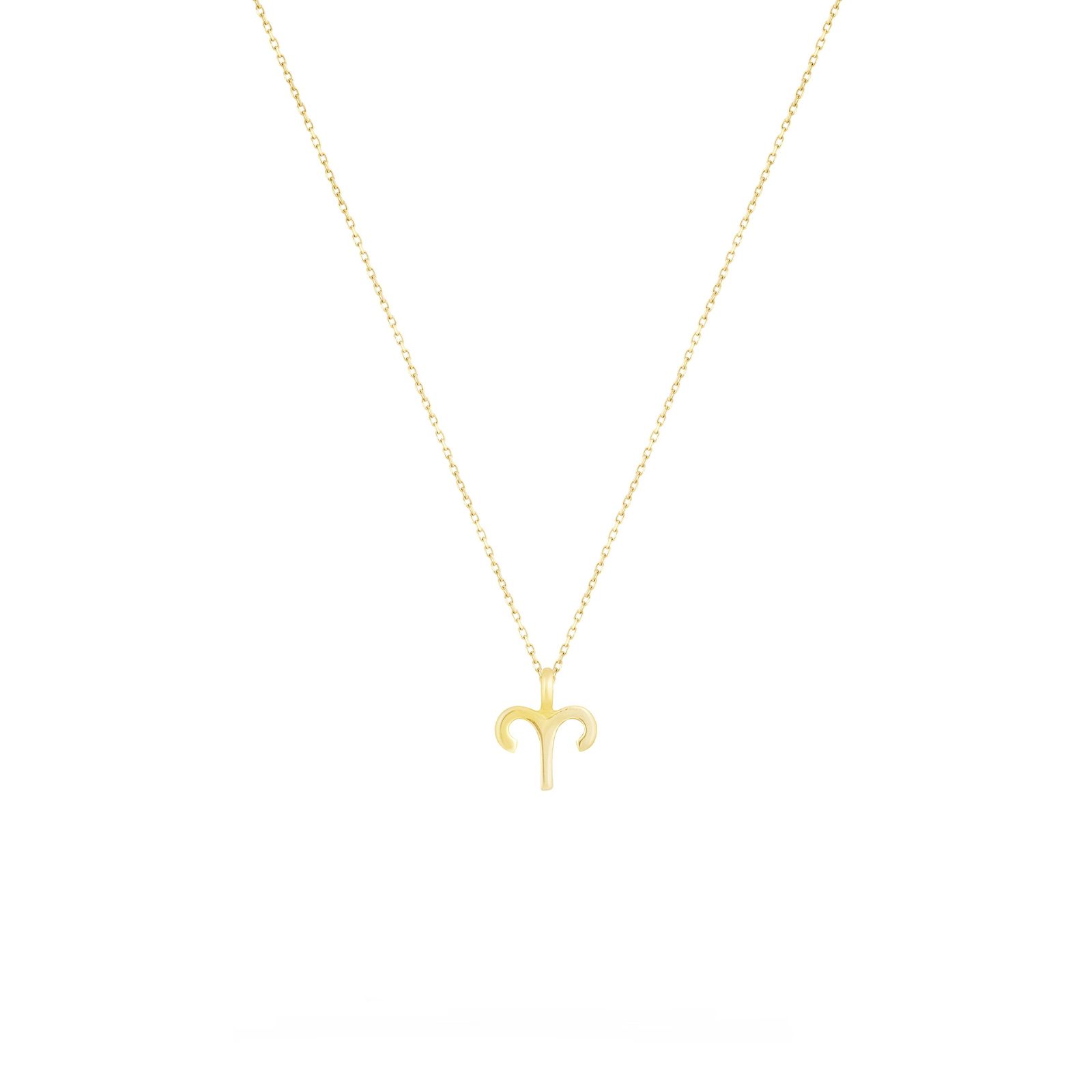 گردنبند طلا 18 عیار زنانه طلا و جواهر درریس مدل ساین ماه فروردین -  - 1