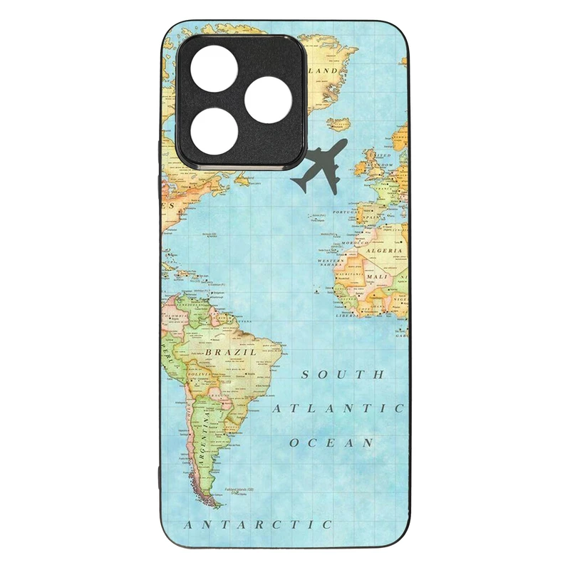 کاور قاب گارد گوشی طرح نقشه جهان کد TPU-057 مناسب برای گوشی موبایل ریلمی C53
