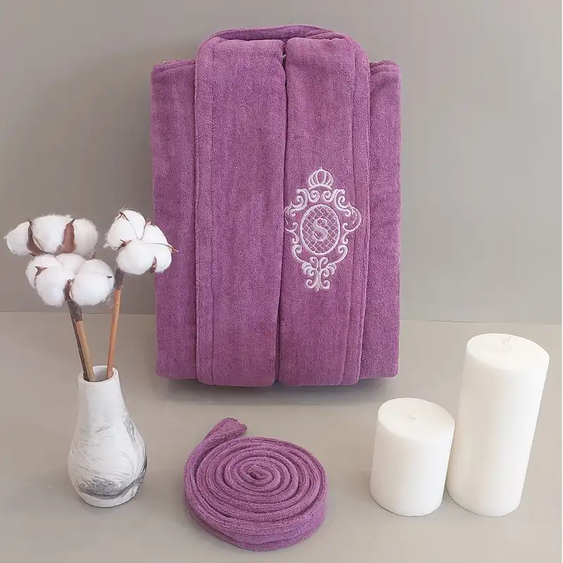 حوله پالتویی ارغوان مدل تن پوش تیفانی سایز 125