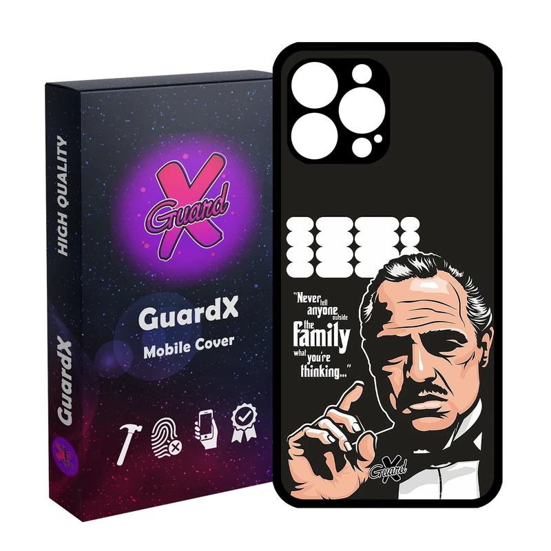 کاور گارد ایکس طرح God Father مدل Glass10197 مناسب برای گوشی موبایل اپل iPhone 12 Pro Max