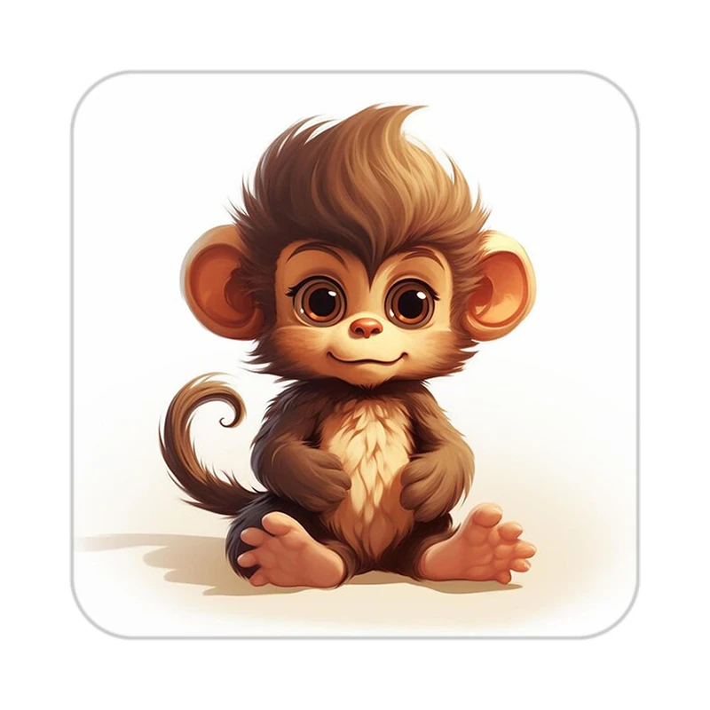 زیر لیوانی کاکتی طرح حیوانات کارتونی مدل mp28202