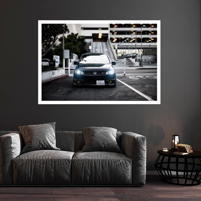 تابلو بکلیت طرح ماشین هوندا سیویک مدل قاب شاسی W-s8938