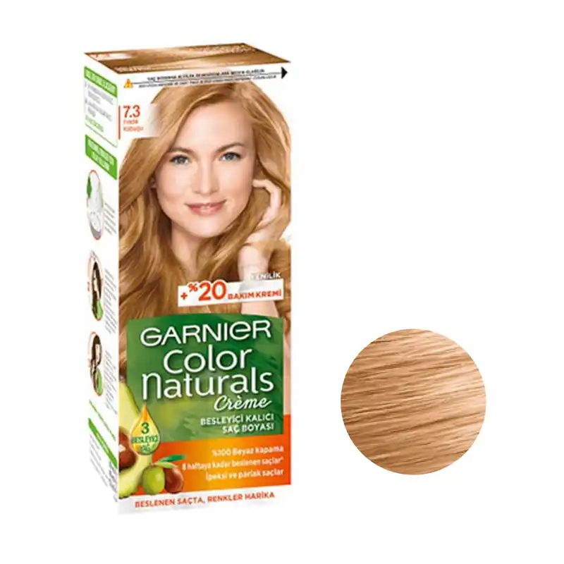 کیت رنگ مو گارنیه شماره 7.3 حجم 40 میلی لیتر رنگ بلوند فندقی