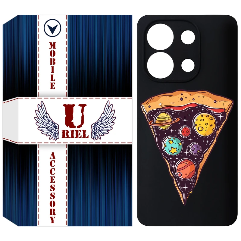 کاور یوریل مدل KSH کد 100 طرح پیتزای کهکشانی مناسب برای گوشی موبایل شیائومی Redmi Note 13 4G