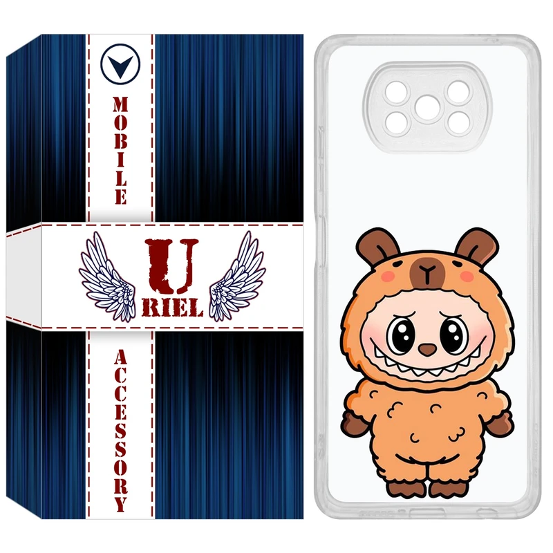 کاور یوریل مدل Clear کد 110 طرح لبوبو Labubu مناسب برای گوشی موبایل شیائومی Poco X3 / X3 Pro / X3 NFC