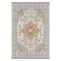 فرش ماشینی مدما مدل سهند طرح وینتیج کد 2466 زمینه کرمی