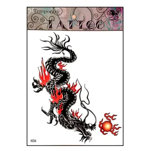 تتو موقت طرح اژدها چینی مدل h36