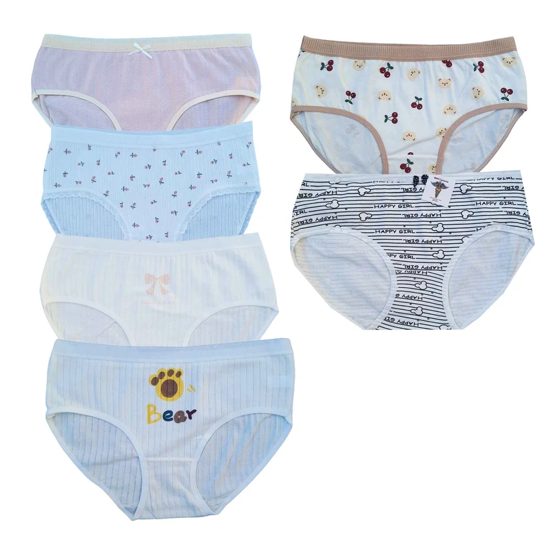 شورت زنانه مدل نخی ضد حساسیت طرح عروسکی مجموعه 6 عددی