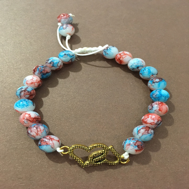 دستبند دخترانه طرح قلب کد A01 دستبند دخترانه طرح قلب کد A01