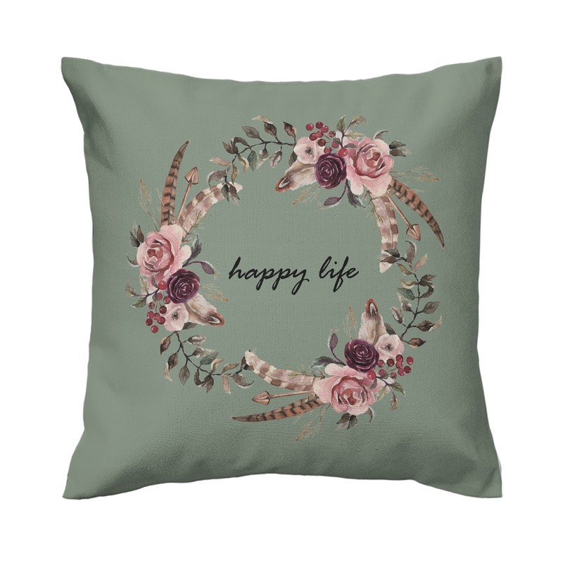 کاور کوسن طرح happy life کد 4128