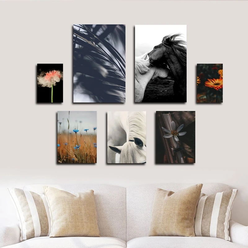 تابلو شاسی بکلیت طرح طبیعت و اسب مدل SH-2263 مجموعه 7 عددی