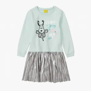 پیراهن آستین بلند یقه گرد دخترانه پیناتس مدل جامپ بیت