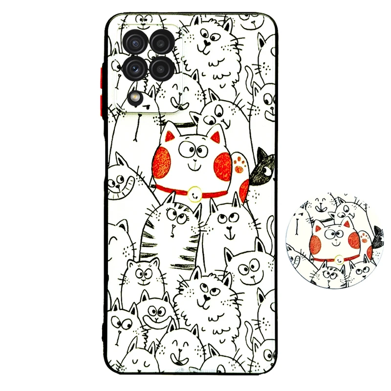 کاور مدل OSCATS uv مناسب برای گوشی موبایل سامسونگ Galaxy A12 به همراه پاپ سوکت