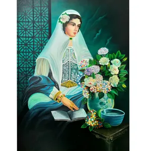 تابلو نقاشی رنگ روغن طرح بانوی ایرانی