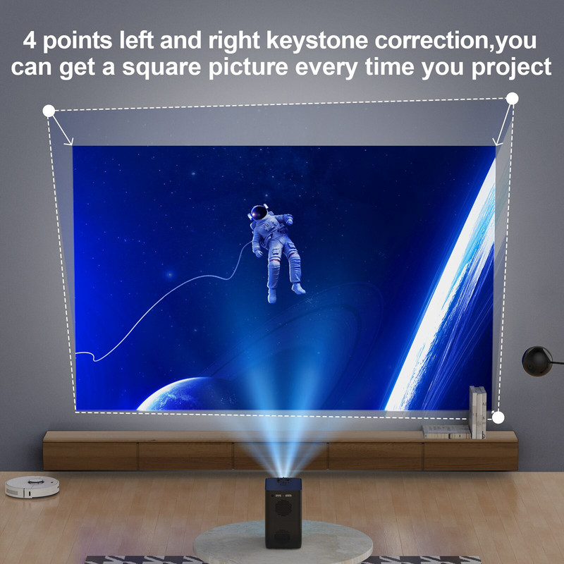 مینی ویدئو پروژکتور هانوتاپ مدل S30 WiFi مینی ویدئو پروژکتور هانوتاپ مدل S30 WiFi