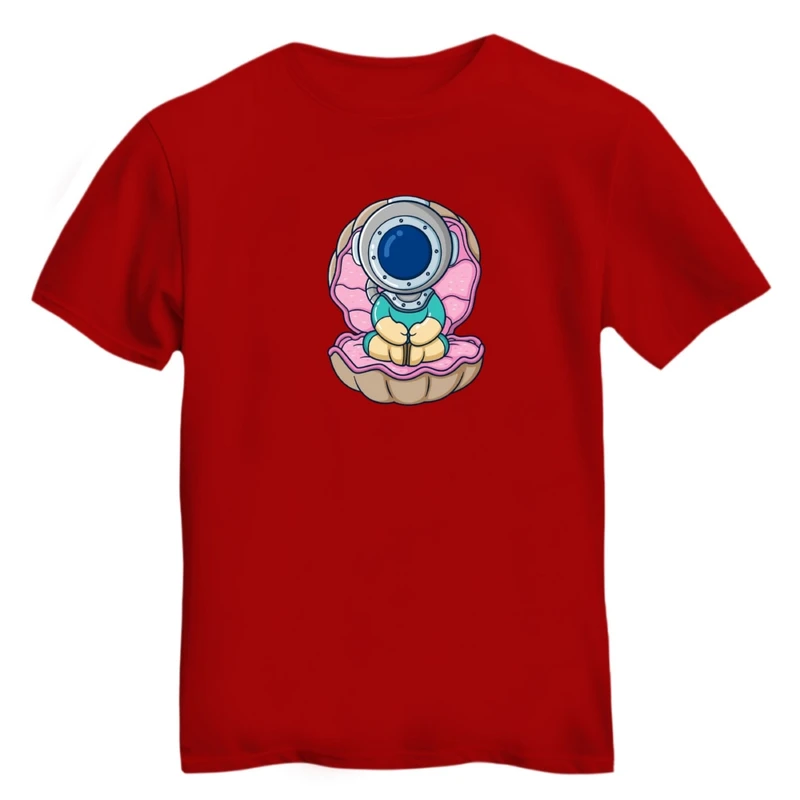 تی شرت آستین کوتاه زنانه مدل آدم فضایی کد04