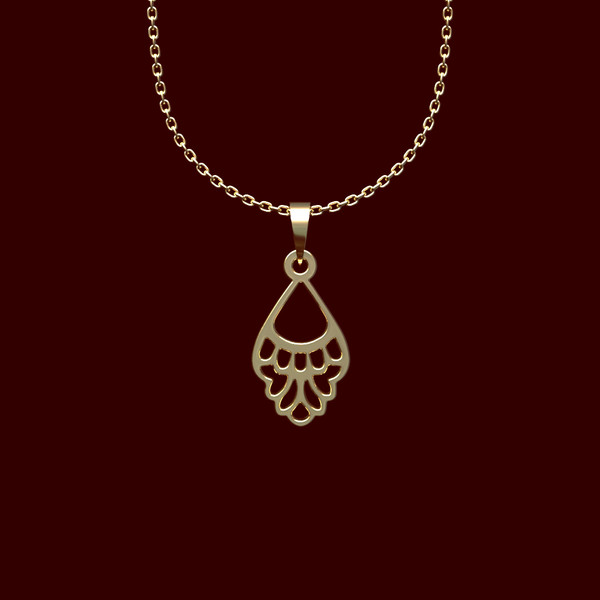 گردنبند طلا 18 عیار زنانه مدوپد مدل هندسی کد GG2-1-1066