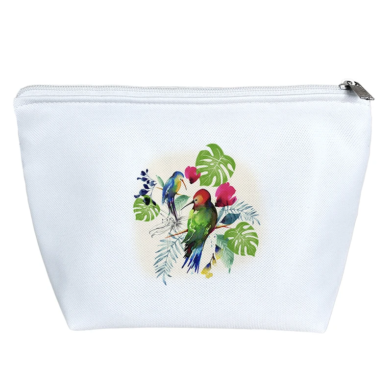 کیف لوازم آرایش دخترانه خندالو مدل پرنده و برگ انجیری کد H1095