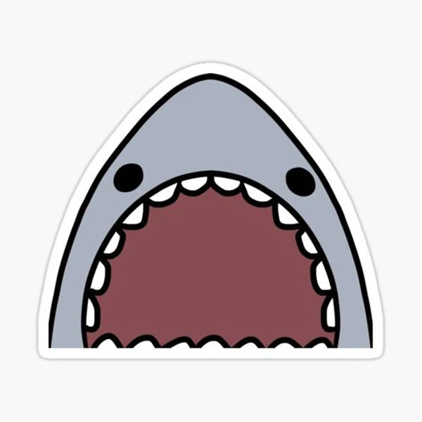 استیکر موبایل و لپ تاپ طرح SHARK کد 017
