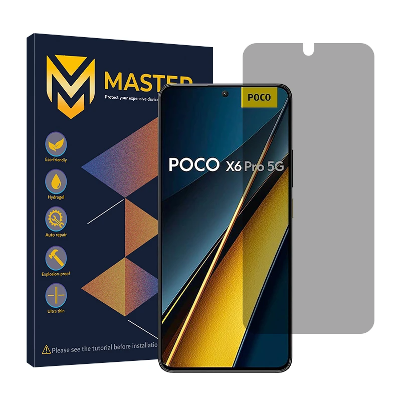 محافظ صفحه نمایش حریم شخصی مستر مدل Resistant مناسب برای گوشی موبایل شیائومی Poco X6 Pro