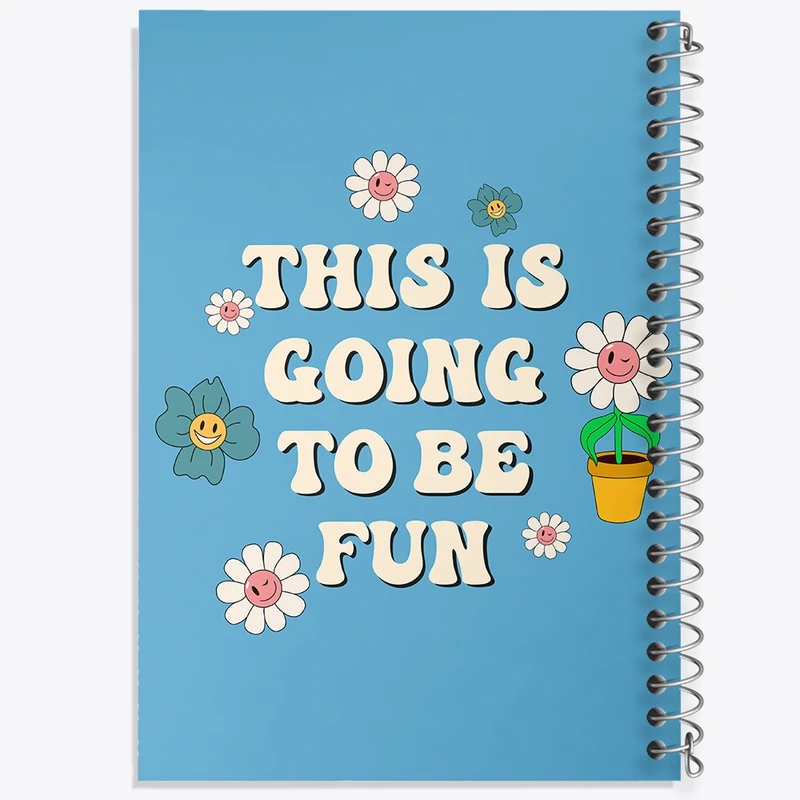 دفتر مشق 100 برگ خندالو طرح This is Going To Be Fun کد F689