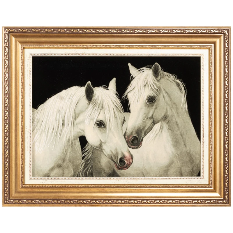 تابلو فرش دستباف سی پرشیا طرح دو کله اسب کد 904200