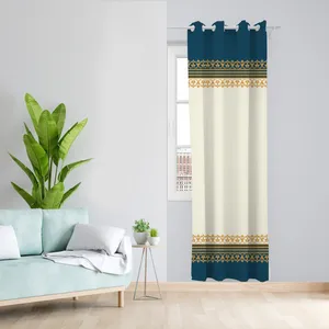 پرده طرح حاشیه دار مدل مخمل پانچی کد 4068 z سایز 140x200 سانتی متر