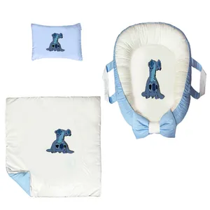 سرویس خواب سه تکه نوزاد ناریکو مدل گارد محافظ دار طرح لیلو و استیج کد 0194