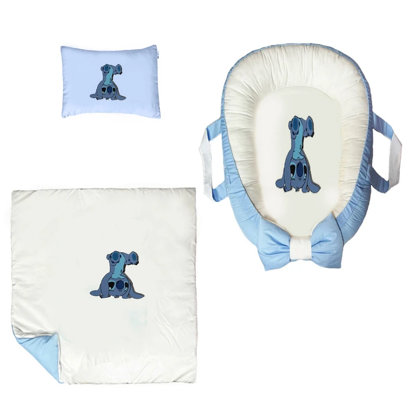 سرویس خواب سه تکه نوزاد ناریکو مدل گارد محافظ دار طرح لیلو و استیج کد 0194