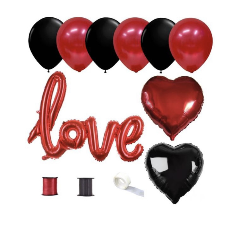 مجموعه 50 عددی بادکنک آرایی مدل love